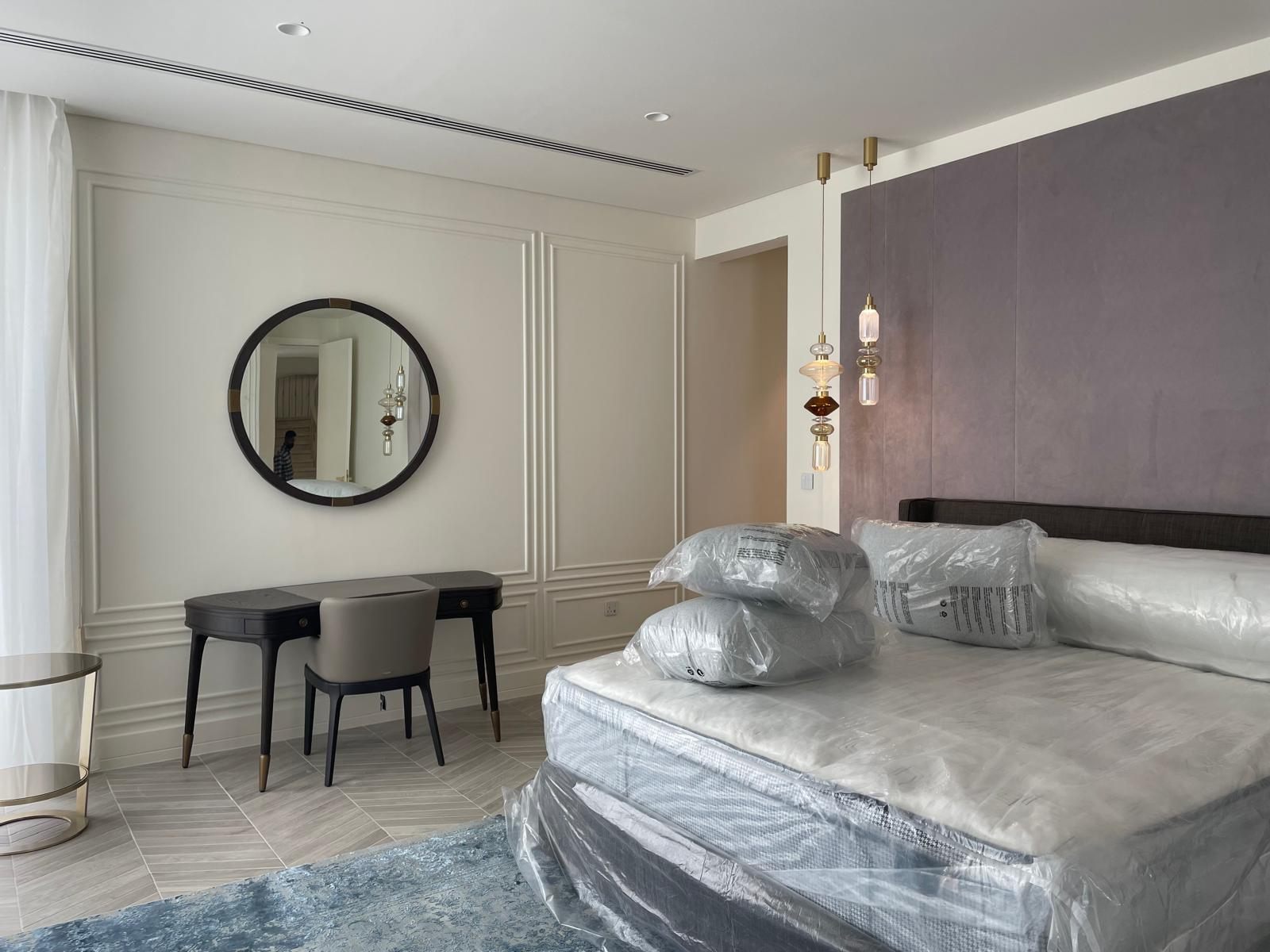 Private villa bedroom interior