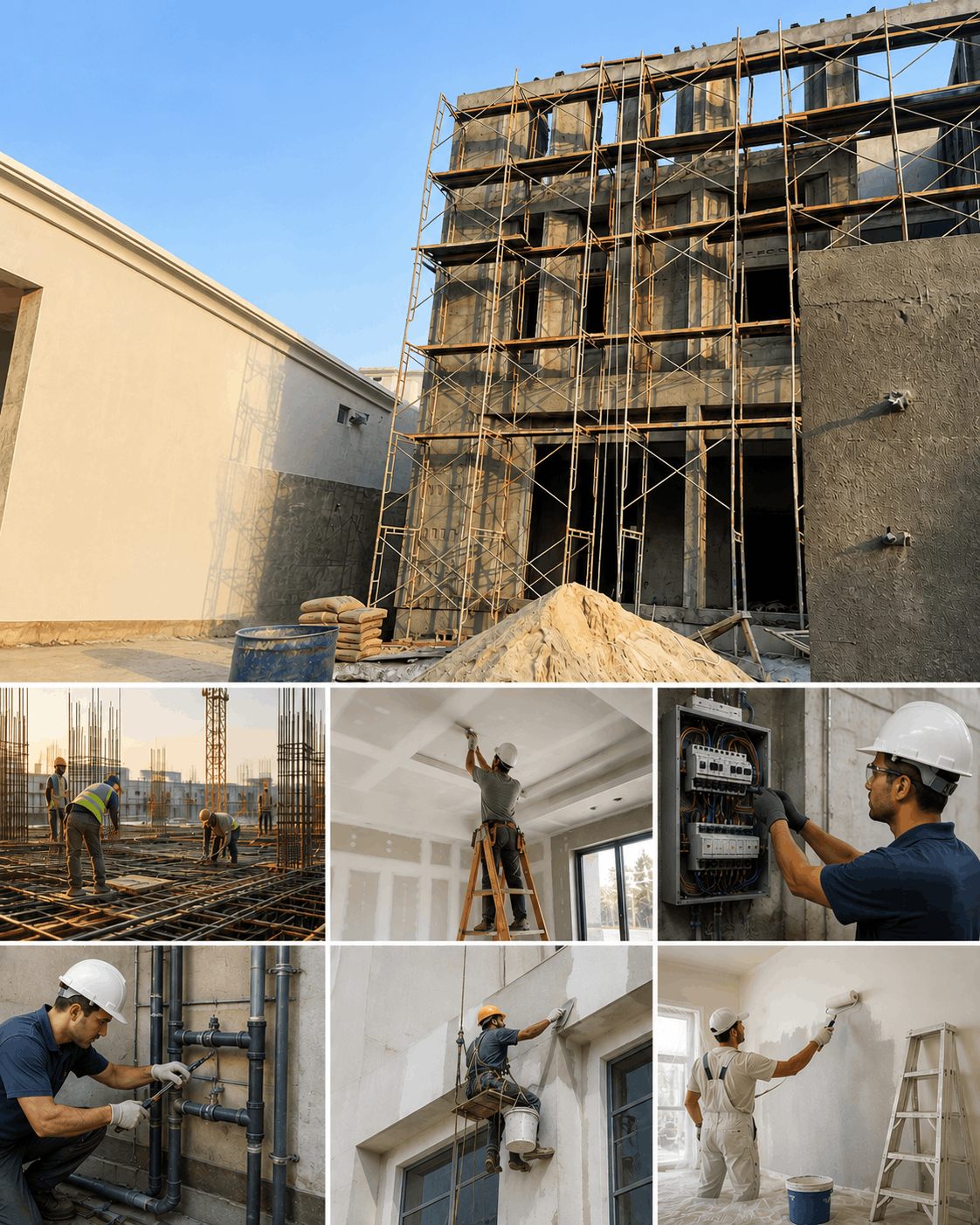 Civil and structural construction works in progress